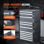 VEVOR Drill Bit Dispenser Cabinet, 3 Pieces Three-Drawer for Letter Sizes A to Z, Five-Drawer Drill Bit Organizer for Wire Gauge Sizes #1 to #60, Stackable for Drill Bit Storage