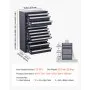 VEVOR Drill Bit Dispenser Cabinet, 3 Pieces Three-Drawer for 1/16" to 1/2" & Letter Sizes A to Z, Five-Drawer Drill Bit Organizer for Wire Gauge Sizes #1 to #60, Stackable for Drill Bit Storage