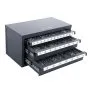 VEVOR Drill Bit Dispenser Cabinet, Three-Drawer Drill Bit Organizer Cabinet for 1.59 mm to 12.7 mm, Steel Drill Dispenser Organizer Cabinet with Labels, Stackable Drill Dispenser for Drill Bit Storage