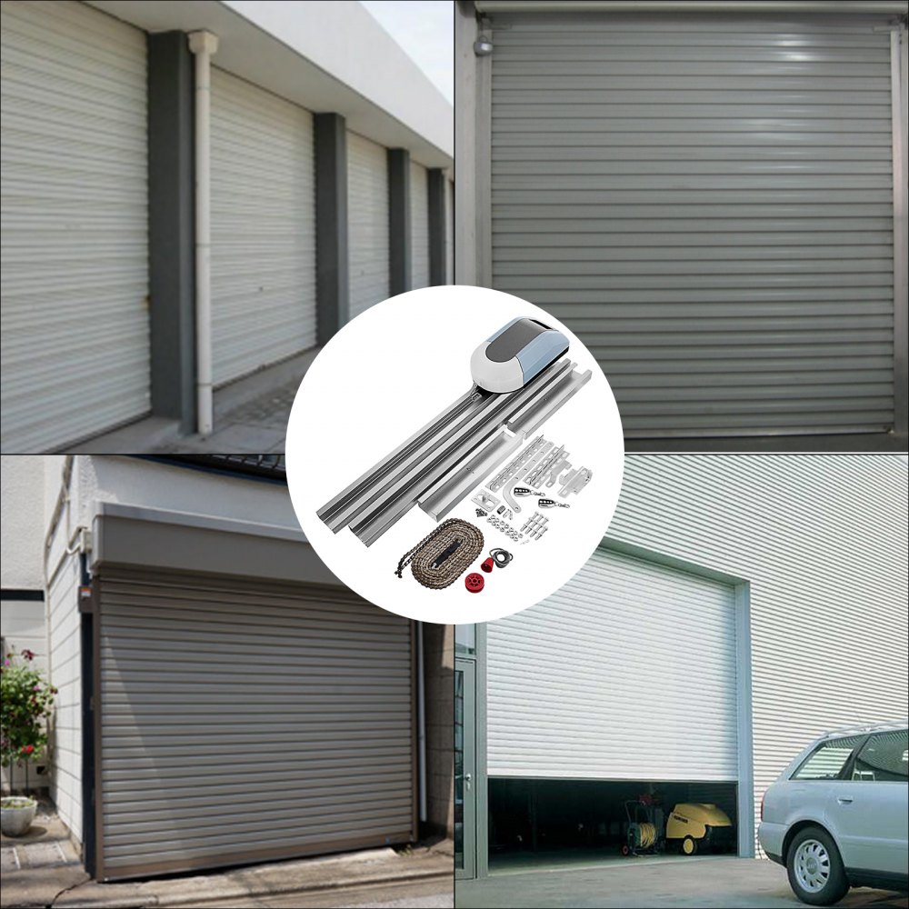 VEVOR Roller Door Opener 1000N Garage Door Opener Operator Full Kit 120W Remote Control Electric 800N Automatic Gate Openers Sliding Gates Kit