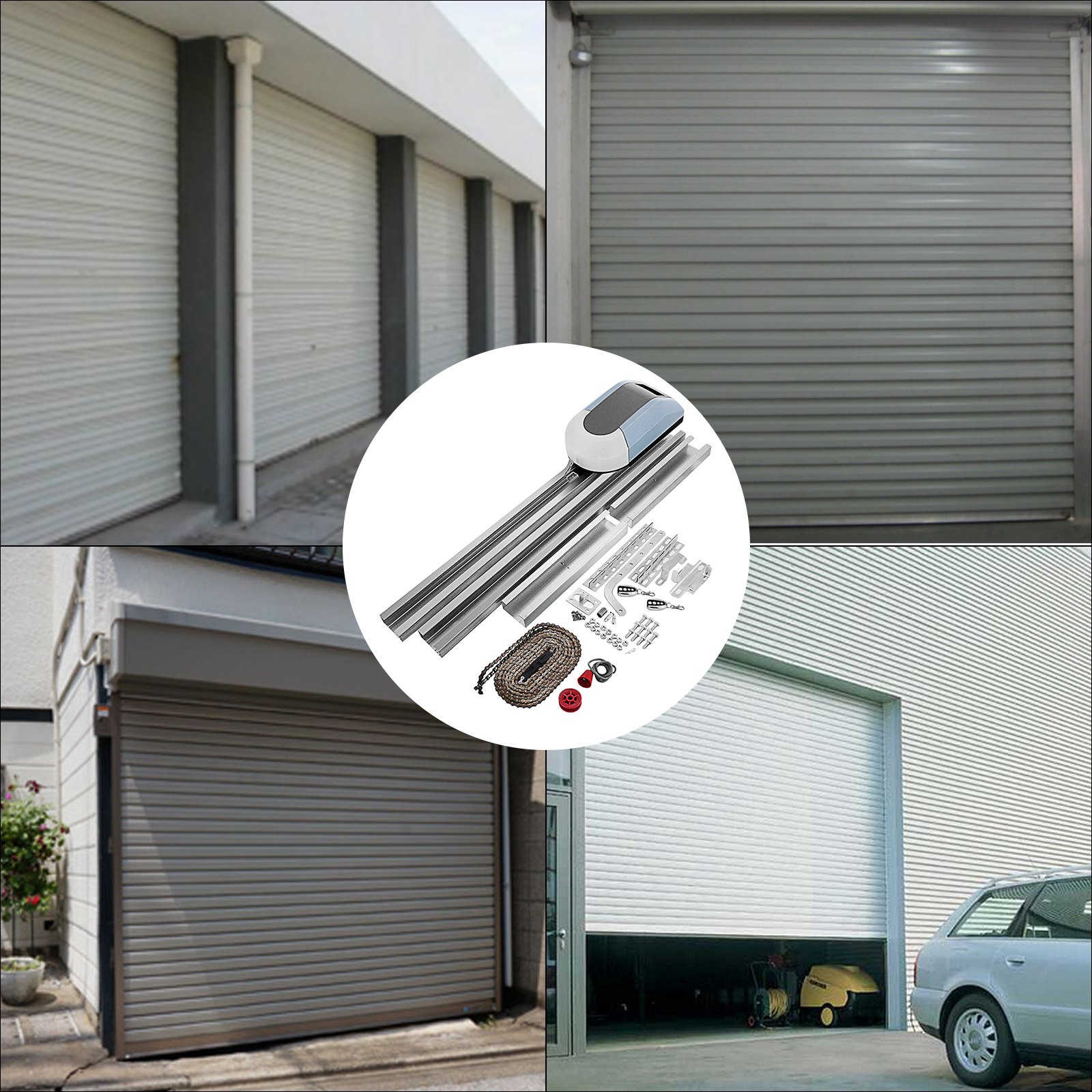 VEVOR Roller Door Opener 1000N Garage Door Opener Operator Full Kit 120W Remote Control Electric 800N Automatic Gate Openers Sliding Gates Kit