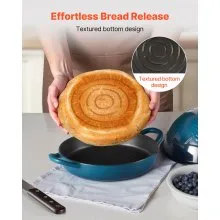 Enameled Cast Iron Dutch Oven Heavy-Duty Cookware with Lid Dual Handles 5 Qt