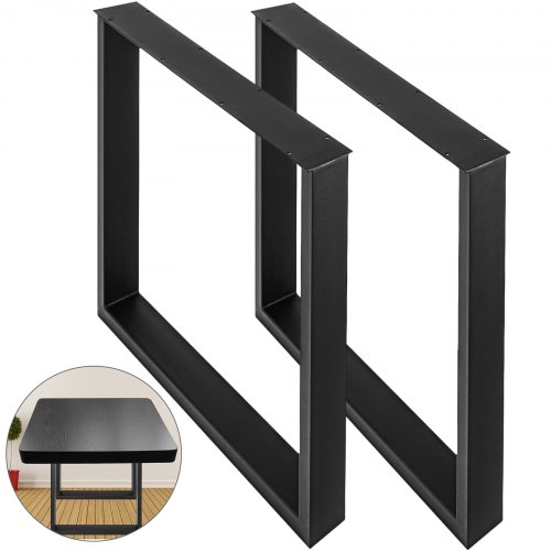 Patas de mesa de metal inoxidable 11.8'l en forma de U para escritorio de mesa de comedor 2pc Heavy Duty