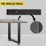 VEVOR Black Metal Table Legs Set of 2 Steel Table Legs 28x23 Inch Dining Table Legs Office Table Legs Computer Desk Legs Steel Bench Legs Country Style Table Legs DIY Furniture Legs
