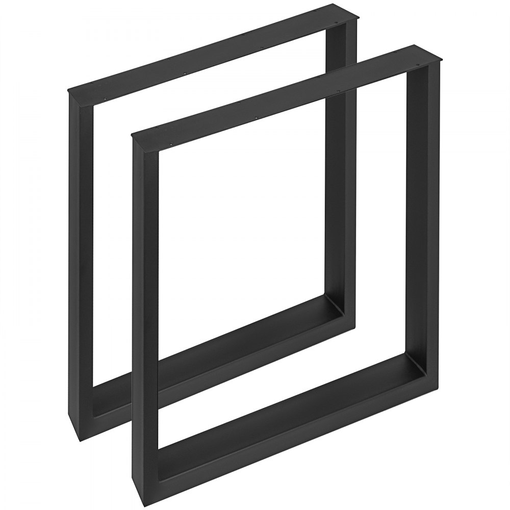 VEVOR Set of 2 Steel Table Legs, 720mm Height 700mm Wide, Heavy Duty 78mm Width Square, 720x700x78mm Inch Black Industrial Country Style Dining Legs