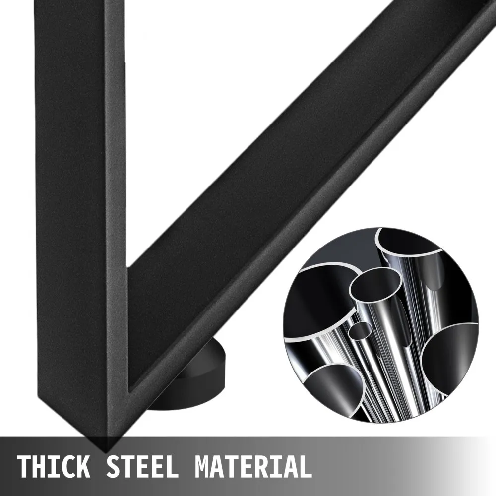 black VEVOR table legs made of thick steel material.