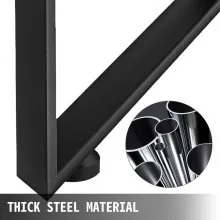 VEVOR Black Metal Table Legs Set of 2 Steel Table Legs 31x23 Inch Dining Table Legs Office Table Legs Computer Desk Legs Steel Bench Legs Country Style Table Legs DIY Furniture Legs