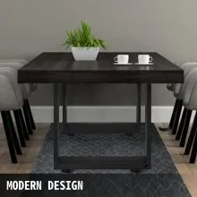VEVOR Black Metal Table Legs Set of 2 Steel Table Legs 31x23 Inch Dining Table Legs Office Table Legs Computer Desk Legs Steel Bench Legs Country Style Table Legs DIY Furniture Legs