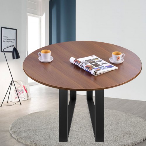 VEVOR Set of 2 Steel Table Legs, 28''Height 35''Wide Dining Table Legs, Heavy Duty 3.1" Width Box Section Square Table Legs, 28x35x3.1 Inch Black Color Industrial Country Style Metal Dining Legs