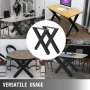 VEVOR Metal Table Legs 28.3 x 23.6 Inch Black Table Legs Premium steel table legs with X-frame style Steel Bench Legs Country Style Table Legs Furniture Leg Perfect for Coffee Store Home Office Bar