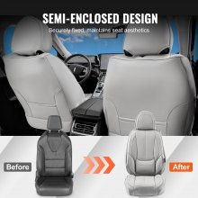 Poťahy sedadiel VEVOR, univerzálne poťahy na autosedačky Kompletná sada sedadiel, predné a zadné sedadlo, 13ks poťah na sedadlo z umelej kože, úplne uzavretý dizajn, odnímateľná opierka hlavy a kompatibilný s airbagom, pre väčšinu automobilových SUV
