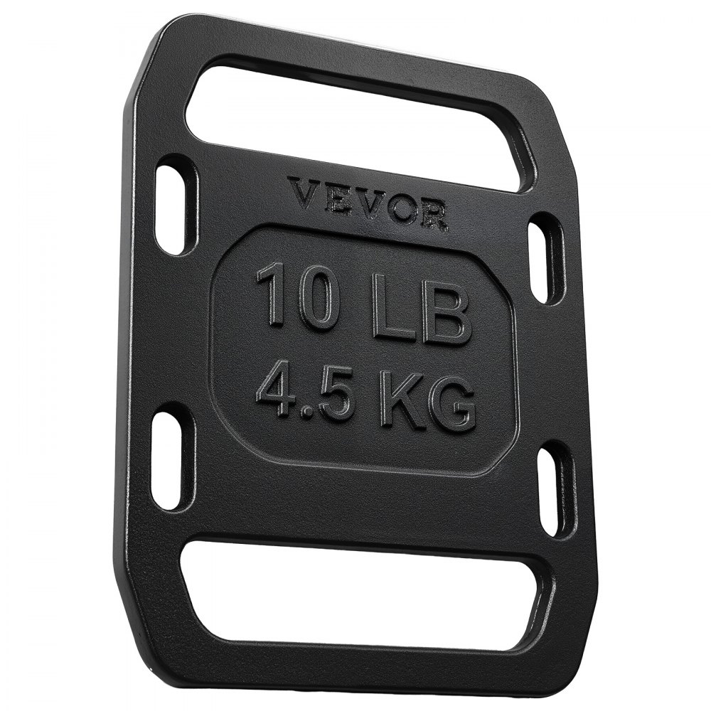 VEVOR Cast Iron Ruck Weights for Backpack, 10LB Pair Ruck Plate, Weight Plate with Smooth Handle, Textured Finish for Rucking, Hiking, Swings, Strength Training, Weightlifting, Fitness Workout