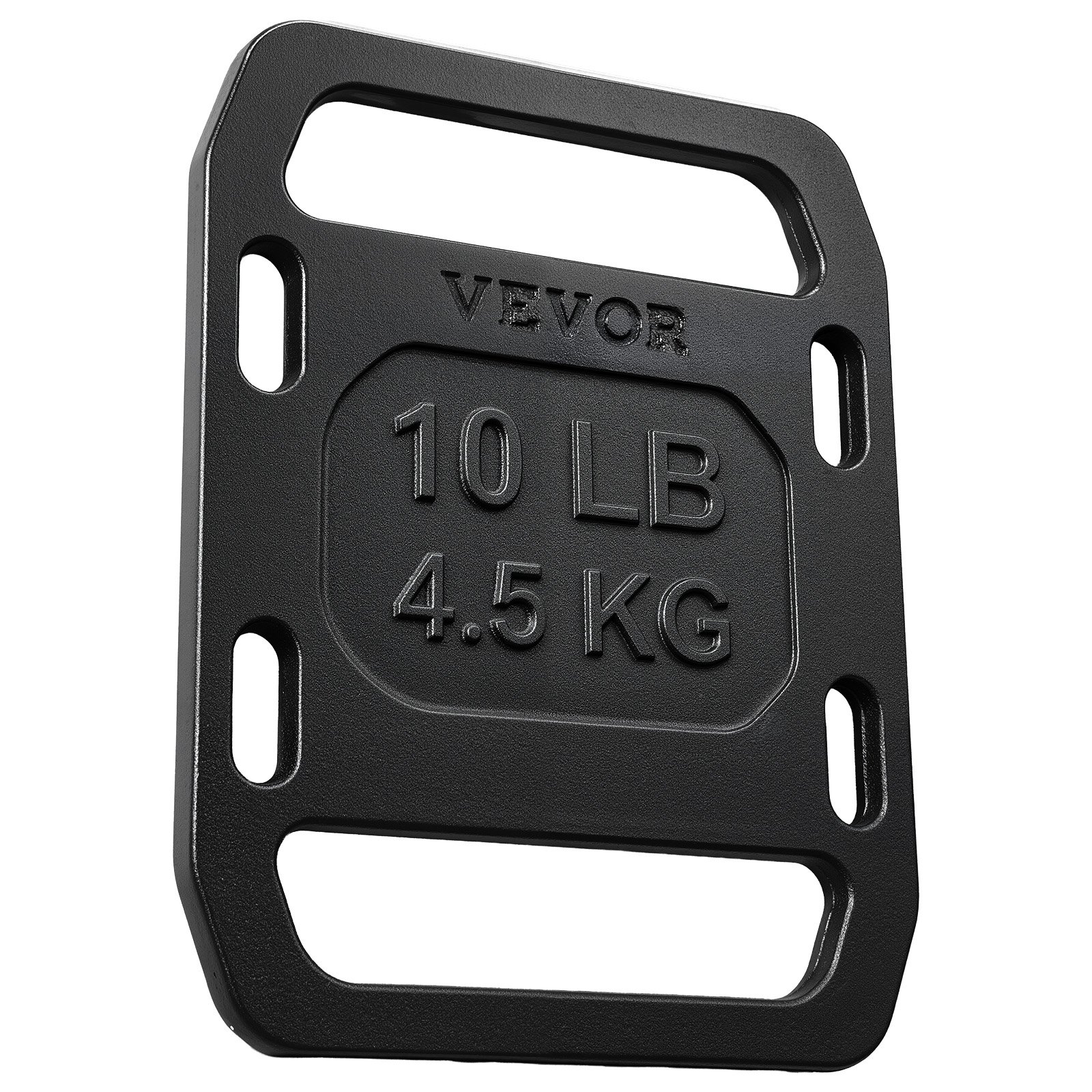 VEVOR Cast Iron Ruck Weights for Backpack, 10LB Pair Ruck Plate, Weight Plate with Smooth Handle, Textured Finish for Rucking, Hiking, Swings, Strength Training, Weightlifting, Fitness Workout