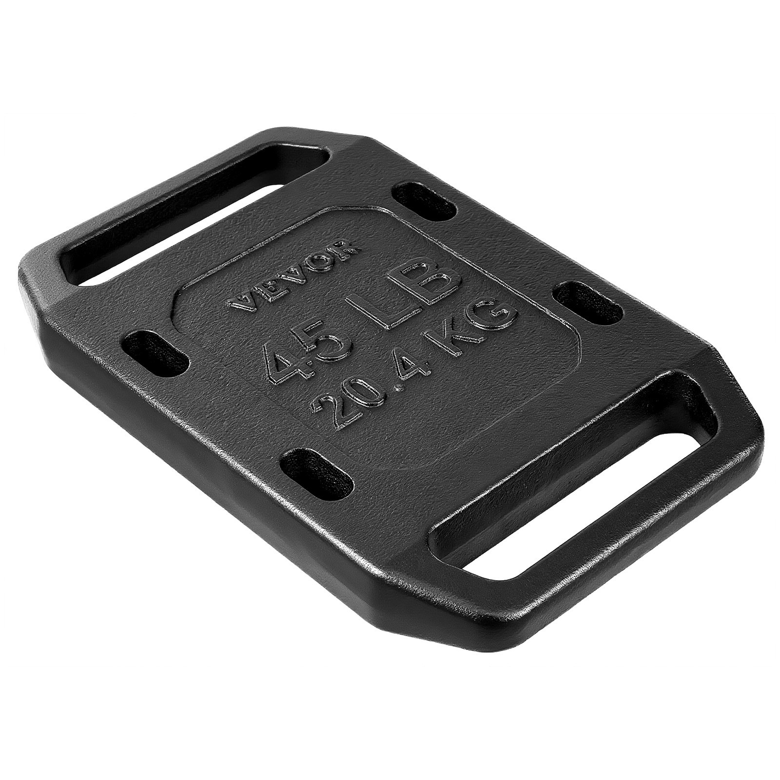 VEVOR Cast Iron Ruck Weights for Backpack, 45LB Single Ruck Plate, Weight Plate with Smooth Handle, Textured Finish for Rucking, Hiking, Swings, Strength Training, Weightlifting, Fitness Workout