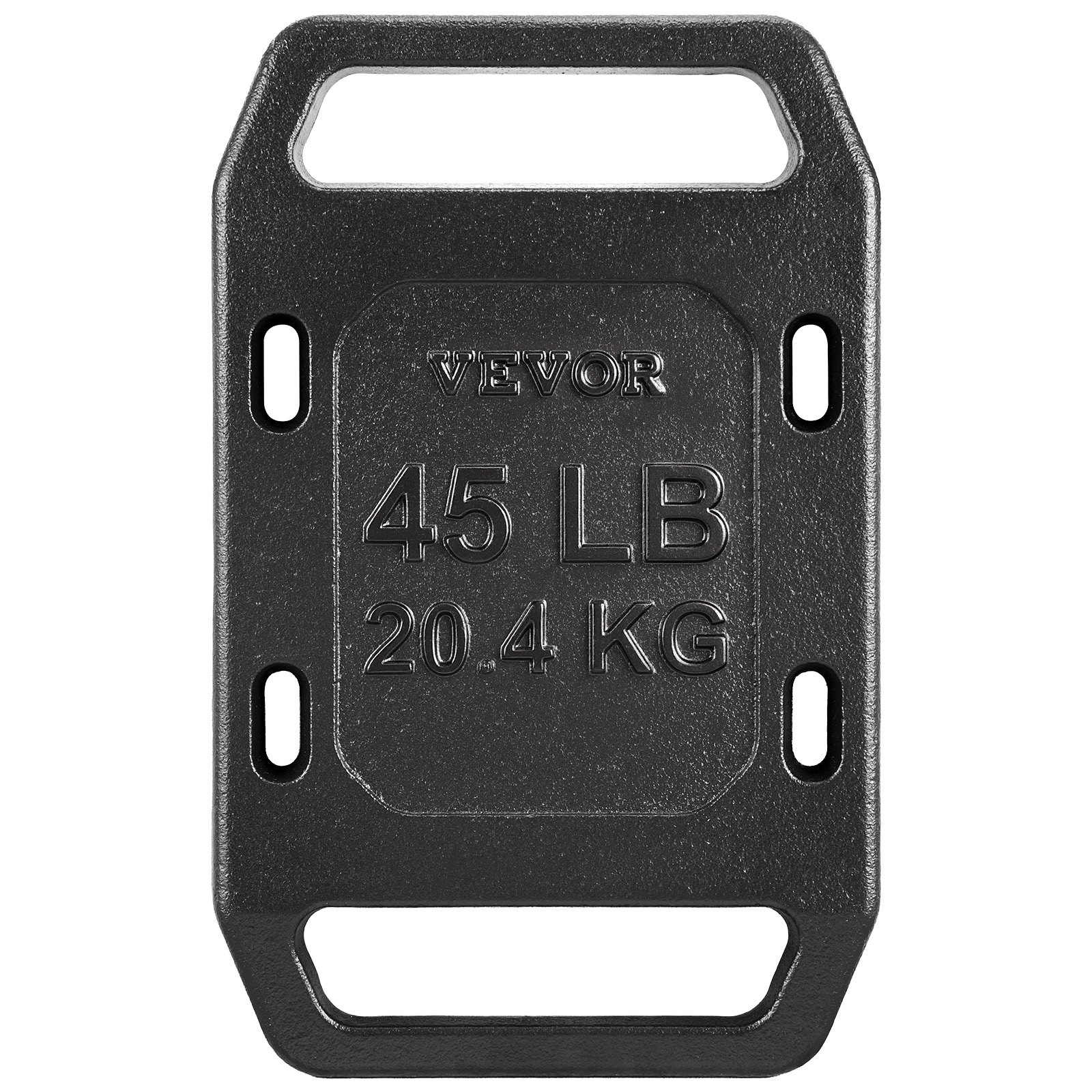 VEVOR Cast Iron Ruck Weights for Backpack, 45LB Single Ruck Plate, Weight Plate with Smooth Handle, Textured Finish for Rucking, Hiking, Swings, Strength Training, Weightlifting, Fitness Workout