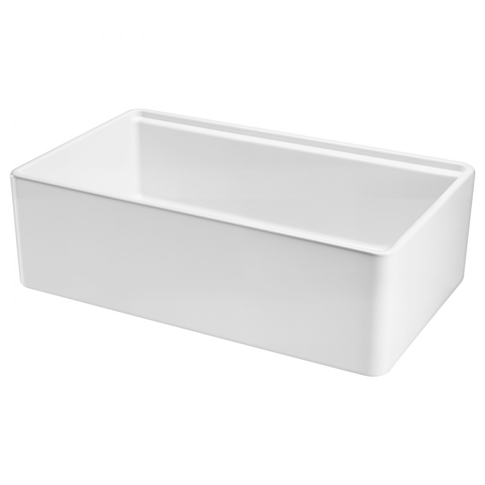 VEVOR 32.5x20 inch Farmhouse Sink, White Sink Workstation, Fireclay Undermount Basins, Apron Front Single Bowl Basin with Multiple Accessories, Large Capacity Household Dishwasher Sinks for Kitchen