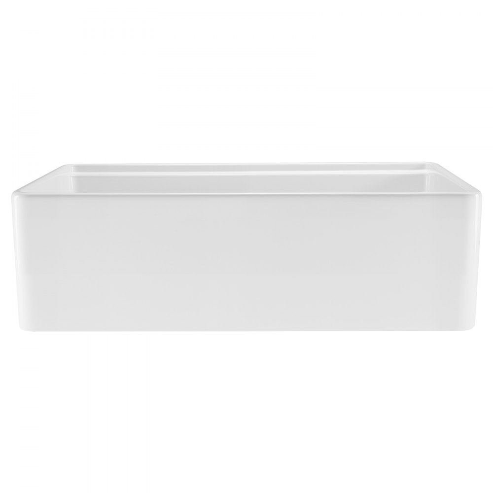 VEVOR 32.5x20 inch Farmhouse Sink, White Sink Workstation, Fireclay Undermount Basins, Apron Front Single Bowl Basin with Multiple Accessories, Large Capacity Household Dishwasher Sinks for Kitchen