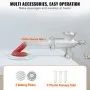 VEVOR Manual Meat Grinder, Heavy Duty Cast Iron Hand Meat Grinder with Steel Table Clamp, Meat Mincer Sausage Maker with 1 Cutting Blade, 2 Cutting Plates, 3 Sausage Tubes for Beef Pepper Mushroom