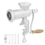 VEVOR Manual Meat Grinder, Heavy Duty Cast Iron Hand Meat Grinder with Steel Table Clamp, Meat Mincer Sausage Maker with 1 Cutting Blade, 2 Cutting Plates, 3 Sausage Tubes for Beef Pepper Mushroom