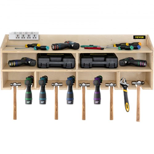 VEVOR Power Tool Organizer, Wall Mount Drill Holder, 10 Drill