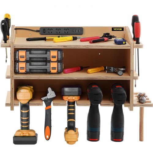 VEVOR Power Tool Organizer, Wall Mounted Drill Holder, Drill