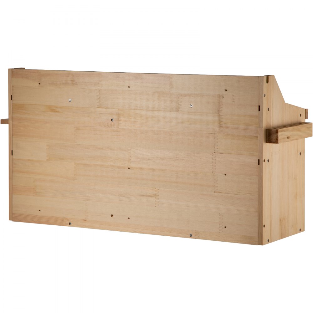 VEVOR Power Tool Organizer, Wall Mount/Benchtop Drill Holder, 5 Hanging Slots Drill Charging Station, 4-Shelf Cordless Drill Storage, Polished Wooden Toolbox for Saw, Wrench, Screwdriver Drill