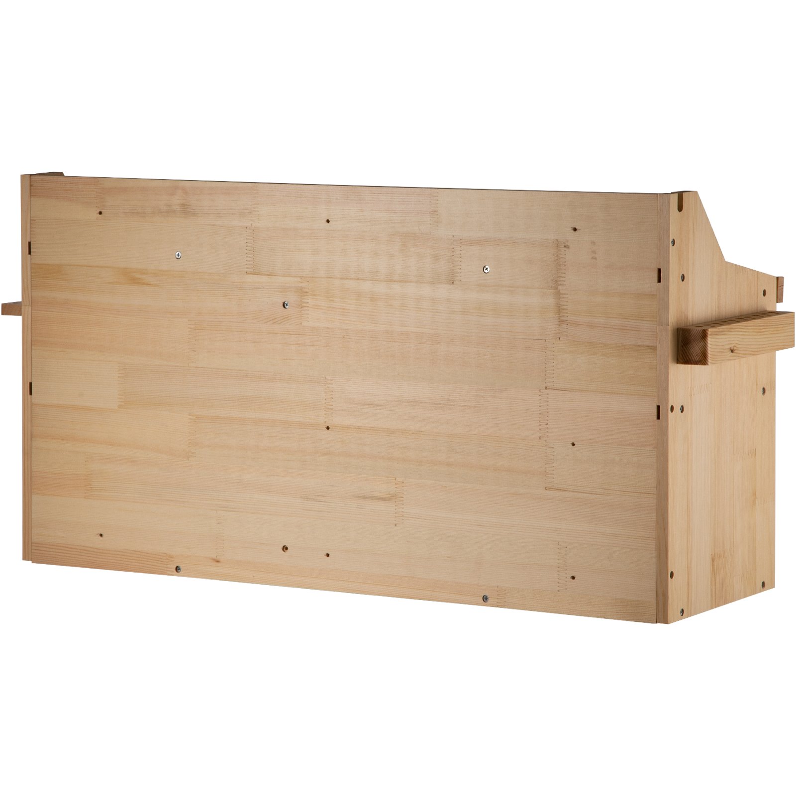 VEVOR Power Tool Organizer, Wall Mount/Benchtop Drill Holder, 5 Hanging Slots Drill Charging Station, 4-Shelf Cordless Drill Storage, Polished Wooden Toolbox for Saw, Wrench, Screwdriver Drill