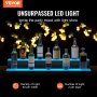 VEVOR - Estante de barra para exhibición de botellas de licor con luz LED, control de RF y aplicación, 40 pulgadas, 2 pasos