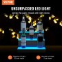 VEVOR LED Lighted Liquor Bottle Display Bar Shelf RF & App Control 16" 3-Step
