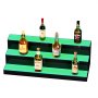VEVOR LED-oplyst spiritusflaskedisplay, 3-lags kommerciel oplyst barhylde til hjemmet, 3-trins whiskystativ, akryldrikkehylder med RF-fjernbetjening og app-betjening og flerfarvet belysning