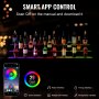 VEVOR led liquor bottle display with rf remote and app control, multicolor shelf lighting, and features.