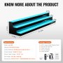 VEVOR LED Lighted Liquor Bottle Display, 3 Tiers 60 Inch Commercial Illuminated Home Bar Shelf, 3 Steps Whiskey Rack Stand, Acrylic Drink Shelves with RF Remote & App Control, and Multicolor lighting