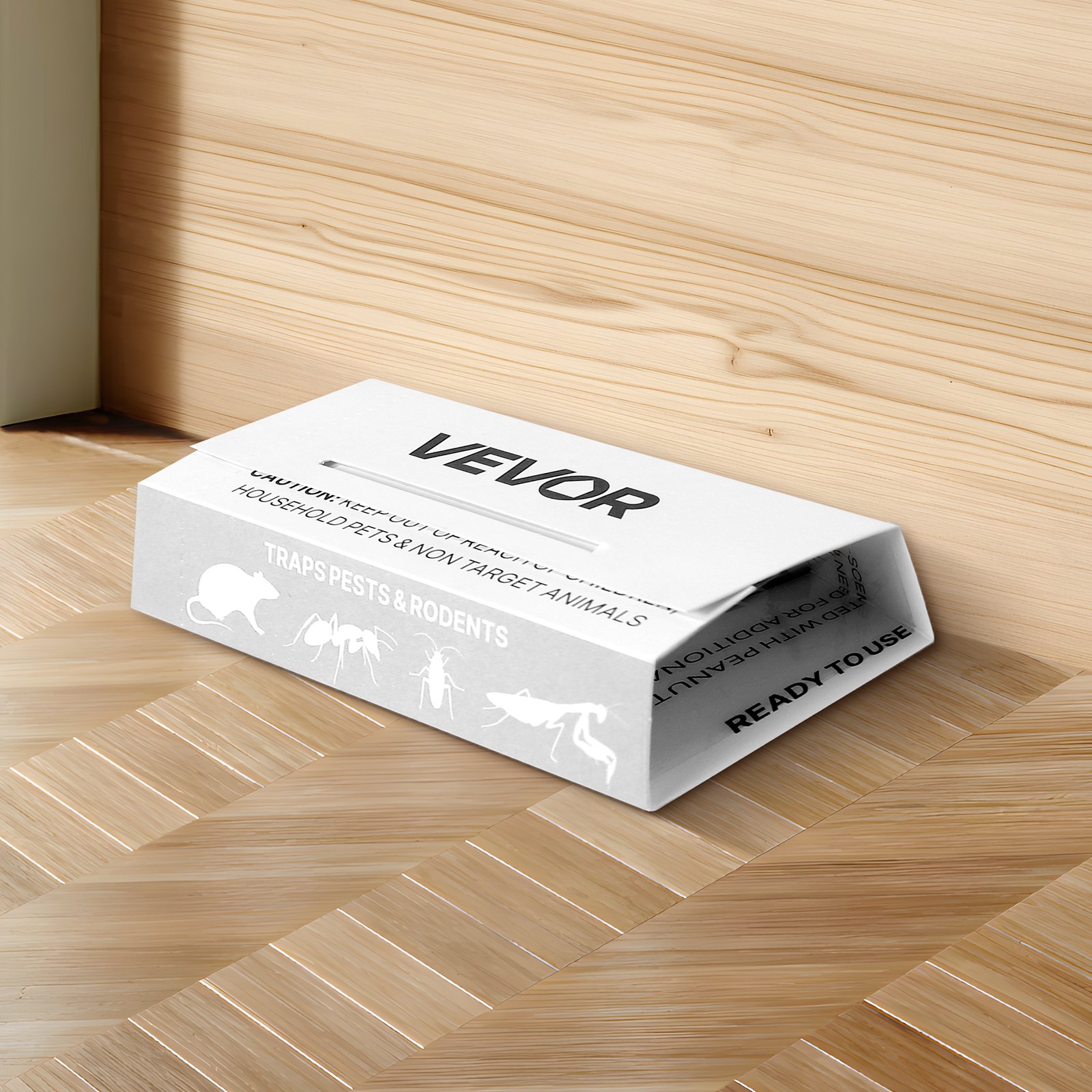 VEVOR Insect Glue Trap, 36 Pack Glue Boards, Peanut Scent, Foldable Design Sticky Pest Control Adhesive Sticky Traps Indoor for Home, Ready to Use for Catching Bugs, Ants, Roaches, Spiders, Centipedes