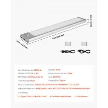 Under Cabinet Lighting 2 PCS 62 LED Motion Sensor Lights Battery Operated