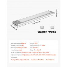 Under Cabinet Lighting 2 PCS 40 LED Motion Sensor Lights Battery Operated