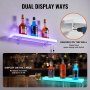 VEVOR Wall Mounted LED Lighted Liquor Bottle Display Home Bar Prateleira 24" 1-Step