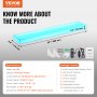 VEVOR LED Lighted Liquor Bottle Display, 1 Tier 24 Inch Wall Mounted Whiskey Rack Stand, 1 Step Commercial Illuminated Home Bar Shelf, Acrylic Drinks lighting Shelves with RF Remote & App Control