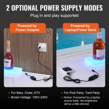 VEVOR Wall Mounted LED Lighted Liquor Bottle Display Home Bar Shelf 600mm 1-Step