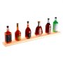 VEVOR LED Lighted Liquor Bottle Display, 1 Tier 40 Inch Wall Mounted Whiskey Rack Stand, 1 Step Commercial Illuminated Home Bar Shelf, Acrylic Drinks lighting Shelves with RF Remote & App Control