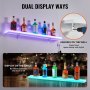 VEVOR Wall Mounted LED Lighted Liquor Bottle Display Home Bar Prateleira 40" 1-Step