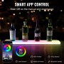 VEVOR Wall Mounted LED Lighted Liquor Bottle Display Home Bar Shelf  30" 1-Step