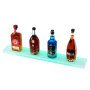 VEVOR LED Lighted Liquor Bottle Display, 1 Tier 30 Inch Wall Mounted Whiskey Rack Stand, 1 Step Commercial Illuminated Home Bar Shelf, Acrylic Drinks lighting Shelves with RF Remote & App Control
