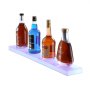 VEVOR LED Lighted Liquor Bottle Display, 1 Tier 30 Inch Wall Mounted Whiskey Rack Stand, 1 Step Commercial Illuminated Home Bar Shelf, Acrylic Drinks lighting Shelves with RF Remote & App Control