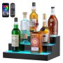 Estante de exhibición de botellas de licor con luz LED VEVOR, control por RF y aplicación, 16", 3 pasos