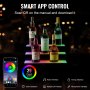 VEVOR LED Lighted Liquor Bottle Display Bar Shelf RF & App Control 406mm 3-Step