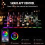 VEVOR LED Lighted Liquor Bottle Display Bar Shelf RF & App Control 48" 3-step