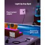 VEVOR LED Lighted Liquor Bottle Display, 2-Tier 16 Inch Whiskey Rack, Supports USB, Illuminated Home Bar Shelf with RF Remote & App Control, 7 Static Colors, Acrylic+ Wood Lighted Shelf for 8 Bottles