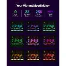 VEVOR LED Lighted Liquor Bottle Display 2 Tiers 20 Inches for 10 Bottles