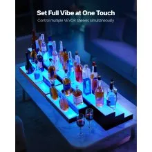 VEVOR LED Lighted Liquor Bottle Display 1-Tier 60 Inches for 15 Bottles