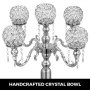 Wedding Candle Holder 5 Arms Candelabra Chandelier Crystal Votive Silver Decor